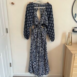 Abercrombie & Fitch Navy Floral Maxi Dress
